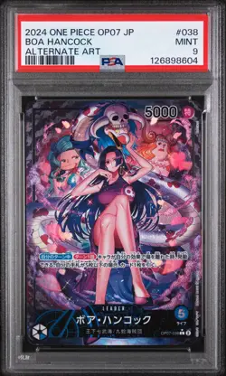 PSA 9 - Boa Hancock - OP07 038 AA Leader - Japanese - One Piece Card - Image 1