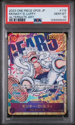 PSA 10 - Monkey D. Luffy - OP05 119 AA SEC - Japanese - One Piece Card - Image 1