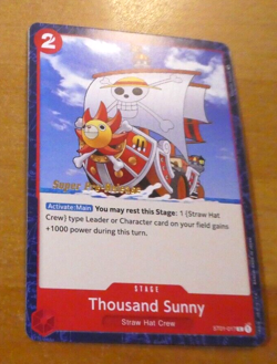 ONE PIECE ENGLISH CARD SUPER PRE-RELEASE GAME CARTE SUNNY ST01-017 ST EN NM - Image 1