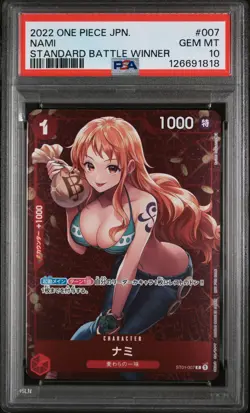 PSA 10 - Nami - ST01 007 Promo - Japanese - One Piece - Standard Battle Winner - Image 1