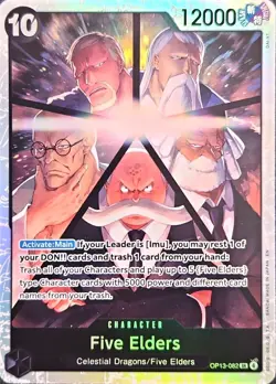 One Piece Carrying On His Will Super Rare Card OP13-082 Five Elders - Image 1