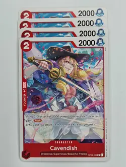 One Piece - 4x OP14-004 Cavendish - Uncommon - Image 1