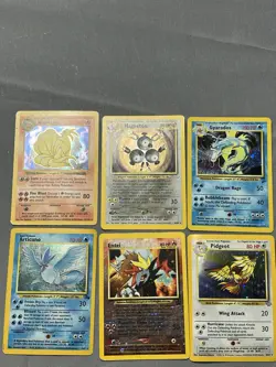 Lot of 6 1995 Rare Pokemon Cards halos - Image 1