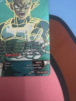 Universe 7 Saiyan Prince Vegeta TB1-004 NM-MINT SPR Dragon Ball Super Card Game - Image 5