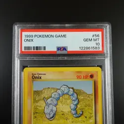 PSA 10 Onix 56/102 Pokemon Base Set 1999 Non Holo Card - Image 2