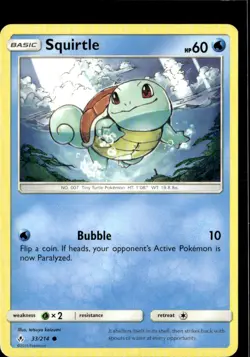 Pokemon Squirtle 33/214 Unbroken Bonds Non Holo Common 2 Card Lot - Image 1