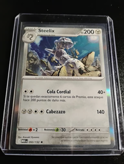 MEGA EVOLUTION POKEMON CARD STEELIX RARE HOLO SPANISH 093/132 - Image 1