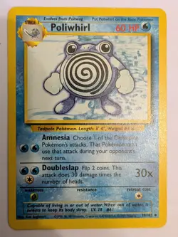 Poliwhirl Base Set Uncommon Vintage Pokemon TCG Card. 38/102 Near-Mint Condition - Image 1