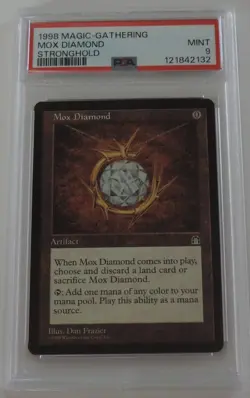 PSA 9 1998 MAGIC THE GATHERING MOX DIAMOND STRONGHOLD MTG RARE L@@K - Image 1