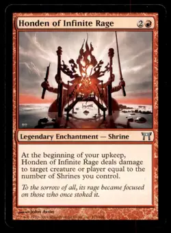MTG Honden of Infinite Rage LP Light Play Champions of Kamigawa [1212] - Image 1