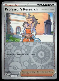 Pokemon TCG 155/159 Professor's Research Common Reverse Holo - Image 1