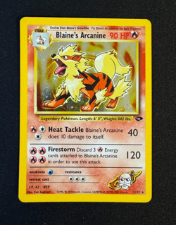 Blaine's Arcanine Holo 2000 Pokemon Gym Challenge 1/132 - Lightly Played - Image 1