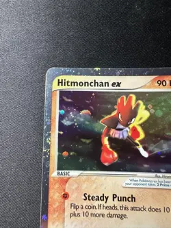 Pokemon Hitmonchan EX 98/109 Ruby & Sapphire Holo Rare LP - Image 2
