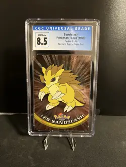 Pokemon Topps Spectra Chrome Sandslash #28 CGC 8.5 Silver Foil Old Label Top 10 - Image 1