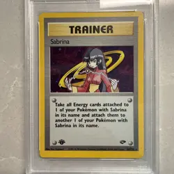 2000 Pokemon 1st Edition Sabrina Rare Trainer - Gym Challenge 110/132 PSA 7 NM - Image 2