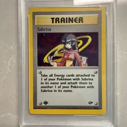 2000 Pokemon 1st Edition Sabrina Rare Trainer - Gym Challenge 110/132 PSA 7 NM - Image 3