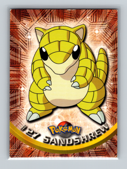 Pokemon Topps TV Animation Edition 1999 Black Logo #27 Sandshrew - Image 1