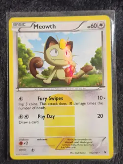 Pokemon Noble Victories Meowth 102/101 Holo Secret Rare 2011 NM - Image 1
