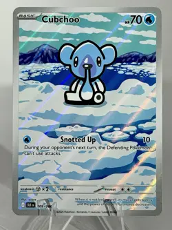 Cubchoo 109/086 Illustration Rare Pokemon TCG SV: Black Bolt NM - Image 1