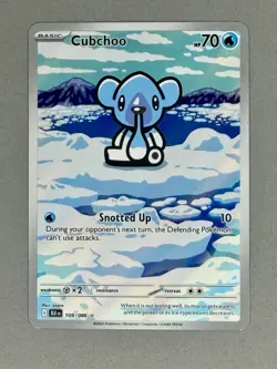 Cubchoo 109/086 Illustration Rare Pokemon TCG SV: Black Bolt NM - Image 3