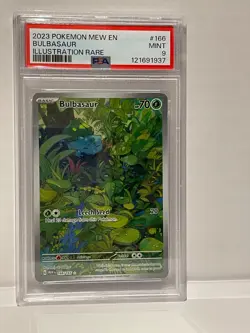 2023 POKEMON SV 151 - MEW EN #166/165 BULBASAUR ILLUSTRATION RARE PSA 9 - Image 1