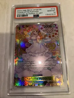PSA 10 Charlotte Pudding OP03-112 SP Alt Art Two Legends OP-08 ONE PIECE ENGLISH - Image 1