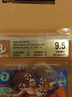 ENEL ONE PIECE OP05-100 2023 AWAKENING OF THE NEW ERA SR SPECIAL ART BGS 9.5 - Image 2