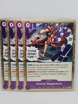 4x Playset Divine Departure R OP13-076 Carrying on His Will One Piece EN - Image 1