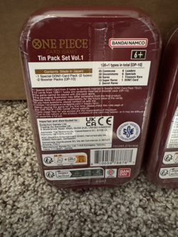 One Piece Tin Pack Set Volume 1, Brand NEW/ Sealed TWO TINS! - Image 2