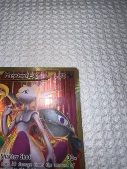 Pokemon Mewtwo EX TCG Full Art Holo Rare Card Breakthrough-Secret 164/162 - Image 3