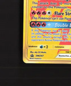 Reshiram & Charizard GX SM247 Full Art Black Star Promo Holo Pokemon Card NM - Image 5