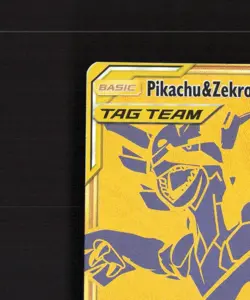 Pikachu & Zekrom GX SM248 Gold Full Art Black Star Promo Holo Pokemon Card NM - Image 3