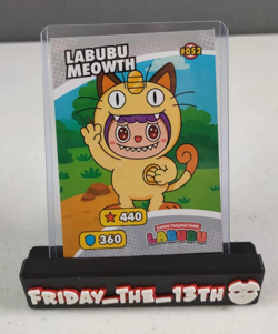 Labubu Meowth Pokemon Labubu Cards Trading Game Card - Image 1