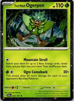 Teal Mask Ogerpon (Cosmos Holo) Promo Miscellaneous Cards & Products 024/167 NM - Image 1