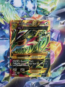 Mega M Rayquaza EX Shiny Full Art Holo Card Ancient Origins 98/98 XY - Image 1