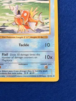 Pokemon TCG Magikarp Card 35/102 Base Set 1st Edition Shadowless Uncommon LP+ - Image 5