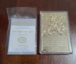 Pokemon 1999 23k Gold Plated Trading Card Burger King Promo COA - MEWTWO #150 - Image 2
