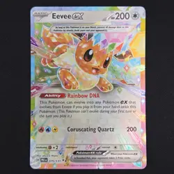 Pokemon TCG Card Eevee ex 075/131 Prismatic Evolutions Double Rare Holo - NM - Image 1