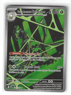 Team Rockets Spidops Pokemon TCG Destined Rivals Illustration Rare Card 187/182 - Image 1