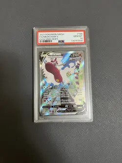 Pokemon TCG Medicham v Evolving Skies Holo Ultra Rare Card 186/203 PSA 10 - Image 1