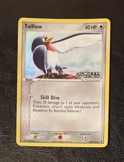 Pokemon Card Taillow EX Delta Species Stamped Common Reverse Holo 86/113 - Image 1