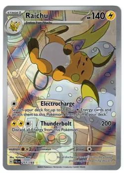 Pokemon Raichu 211/193 SV02 Paldea Evolved Illustration Rare Holo Pokemon Card - Image 1
