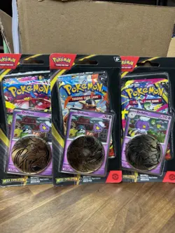 Pokemon Mega Evolution Booster Pack With Promo Card And Coin (SET OF 3) - Image 1