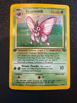 Pokemon TCG Venomoth Jungle Holo Card 13/64 1st Edition Rare WOTC Vintage - Image 1