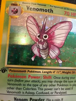 Pokemon TCG Venomoth Jungle Holo Card 13/64 1st Edition Rare WOTC Vintage - Image 2