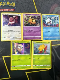 Pokemon SWSH Promo Card Lot 5 Holo Promotional Pokemon TCG Cards Dedenne Eevee - Image 1