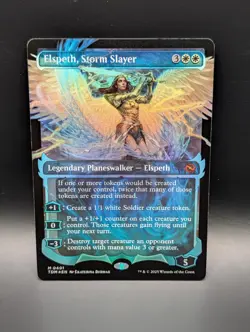 MTG - Elspeth, Storm Slayer - SHOWCASE FOIL - Planeswalker - TDM 401 - Mythic NM - Image 1