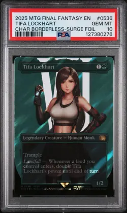 PSA 10 Magic the Gathering MTG Tifa Lockhart Surge Foil 536 Final Fantasy - Image 1