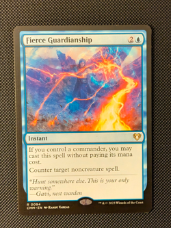 MTG MAGIC CMM COMMANDER MASTERS FIERCE GUARDIANSHIP NEAR MINT FREE SHIPPING - Image 1