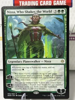 MTG Nissa, Who Shakes the World War of the Spark 169/264 Regular Rare LP NM - Image 1